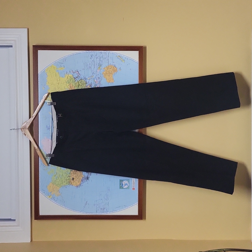 CITADIN MICRO ULTRA LOW RISE SLANT POCKET DRESS BLACK PANT